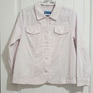Koret white eyelet jacket, size PS